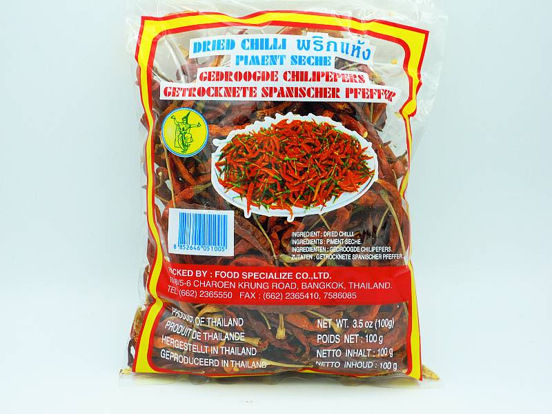Dries Chilies 100g - Click Image to Close