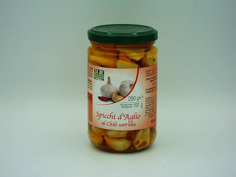 Pickled Garlic in oil with Chili 290g - Click Image to Close
