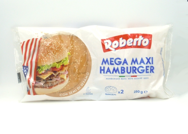Hamburger Brötchen mit Sesam 2 Stück - zum Schließen ins Bild klicken