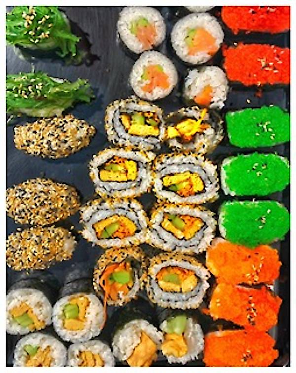 sushi und sommerrollen